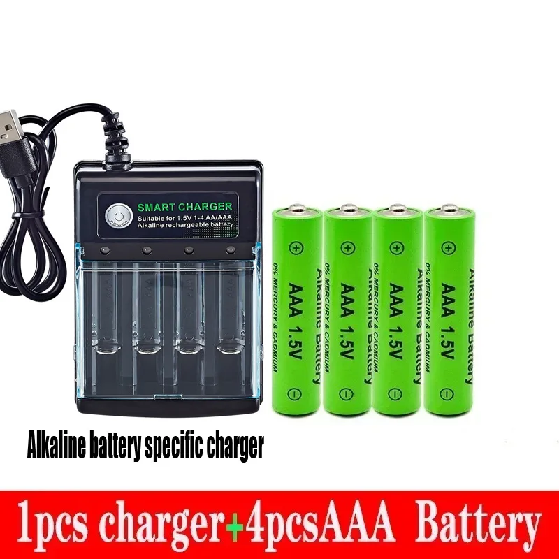 100% New AAA Battery 3000 MAh Rechargeable Battery AAA 1.5 V 3000 MAh Rechargeable New Alcalinas Drummey + Intelligence Charger