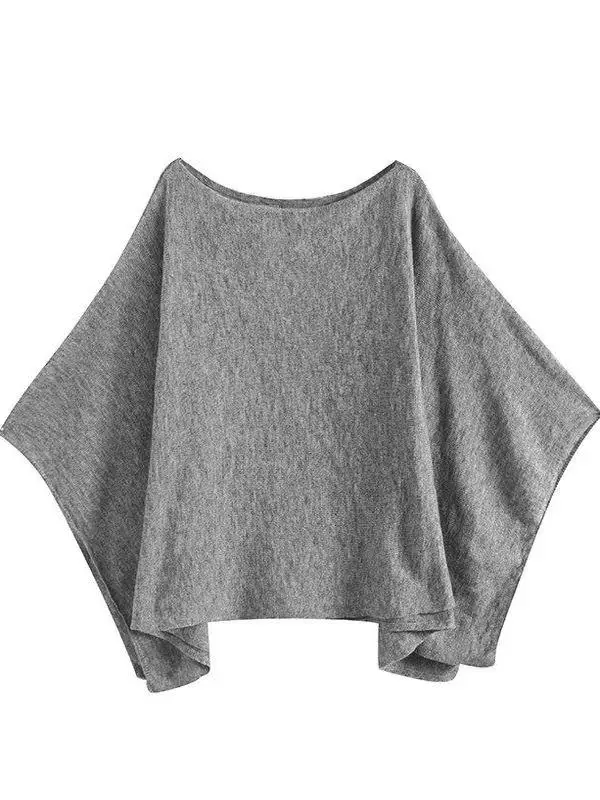 Свободный крой, круглый асимметричный дизайн, оulder Bared Batwing Sve Cowl Ne, вязаный свитер, Новое поступление, женская мода