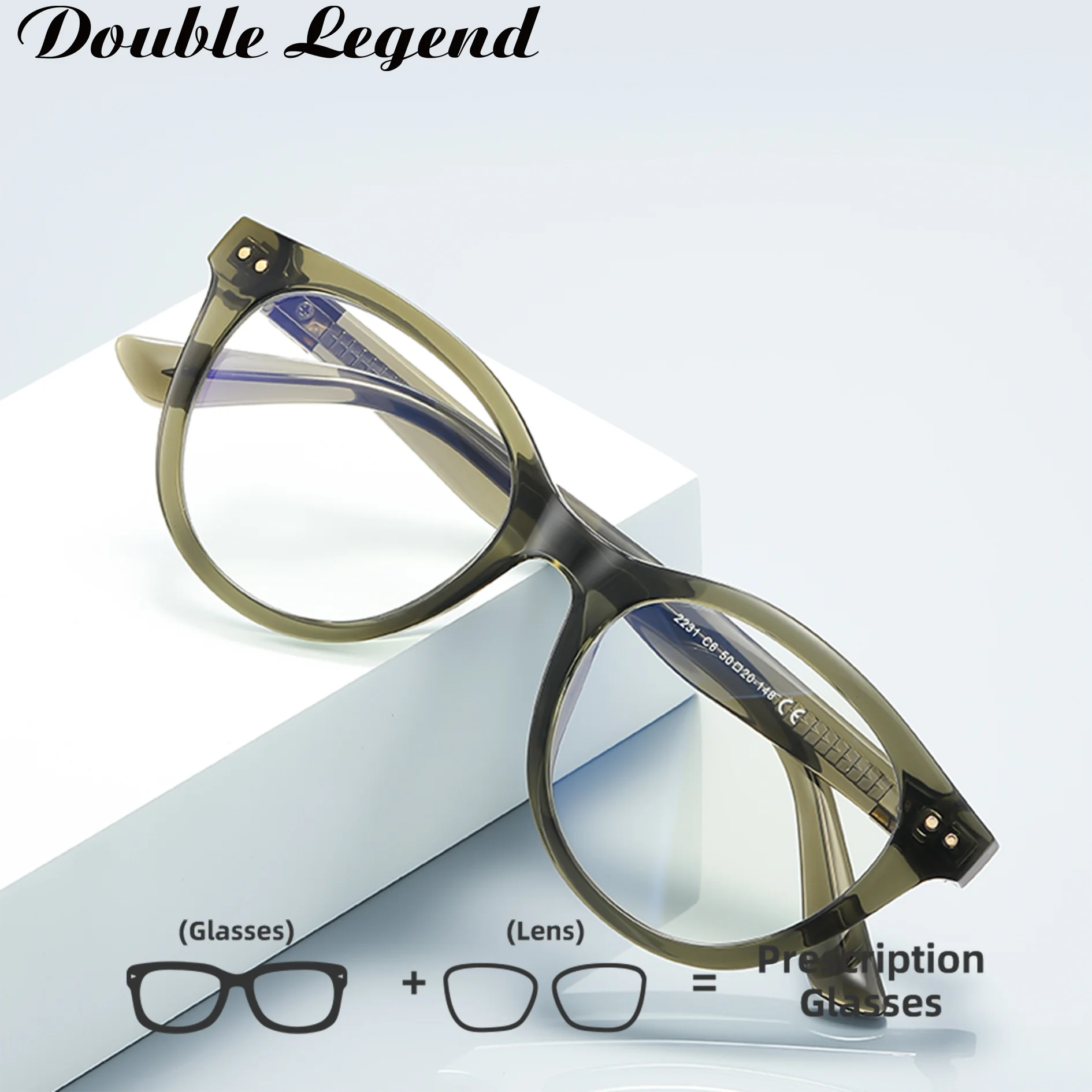 

Двойная легенда, мужские модные очки для близорукости, женские высококачественные компьютерные очки для чтения, оправа с защитой от синего света, очки по рецепту