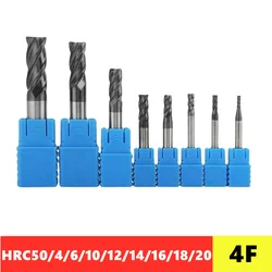 Milling Cutter HRC50 4 Flute Tungsten Steel Cutting Tool Endmills CNC high quality machine Milling tools