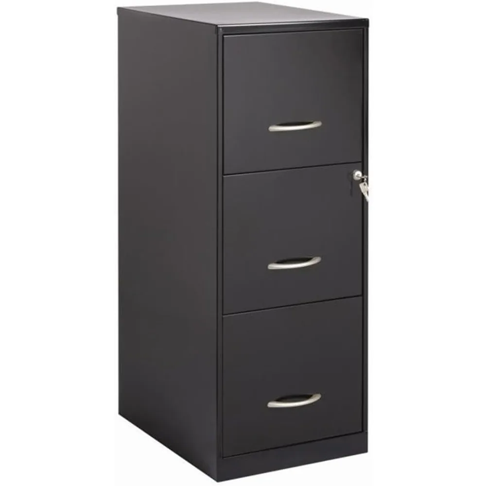 

Filing Cabinet, 3 Drawers 35.5" Vertical Metal Filing Cabinet Lockable Pre-Assembled Stationary Letter Size for Home, Office