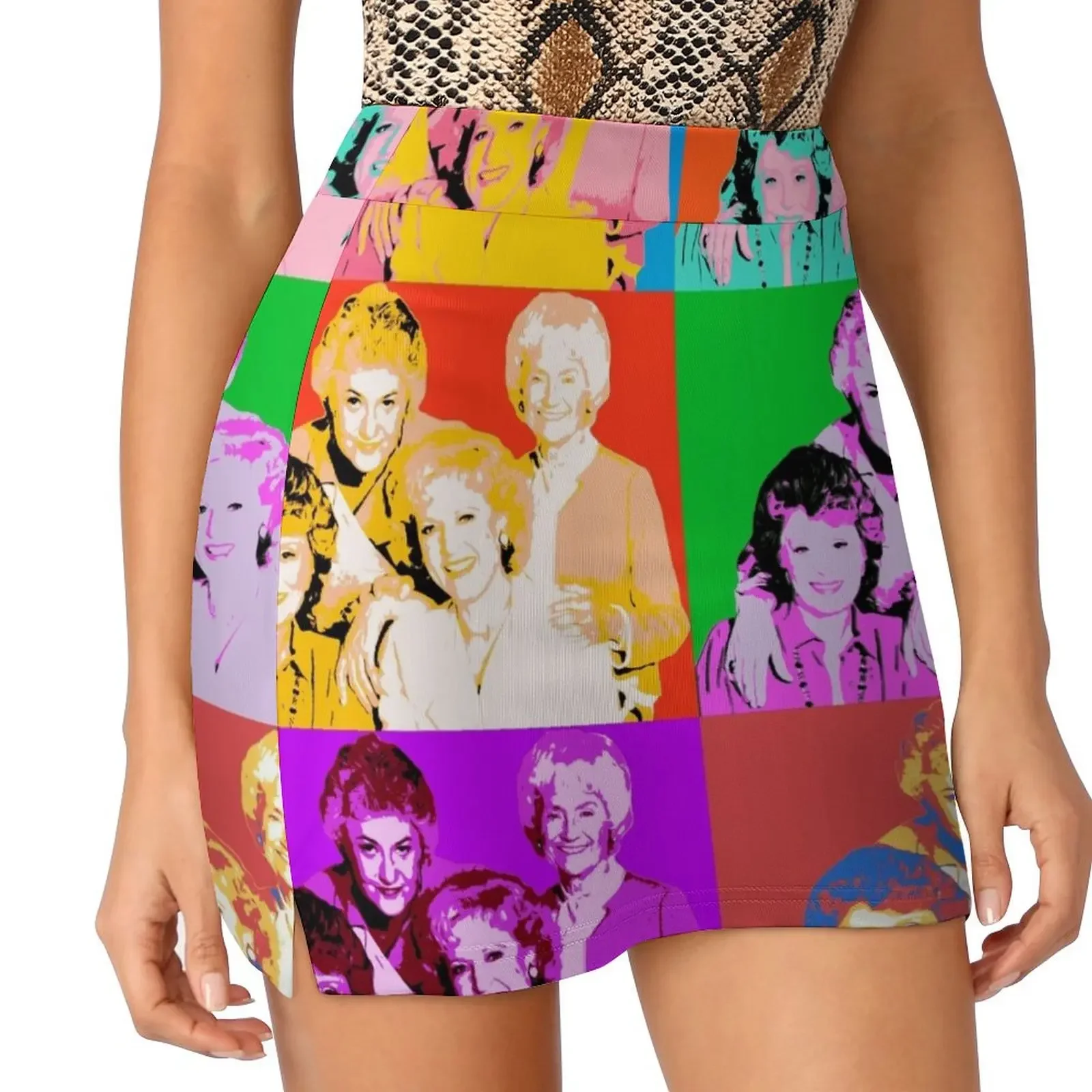 

Pop Art - 80's TV Mini Skirt Women skirt Skort for women shorts korean clothes ladies