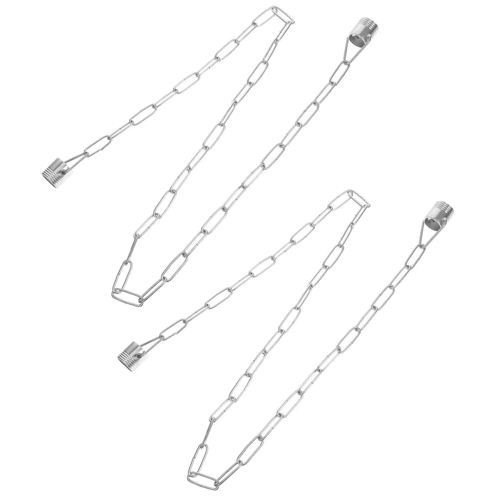 

2pcs Galvanized Metal Light Fixture Chain For Factory Warehouse Lighting Adjustable Hanging Extension High Ceiling Lamp