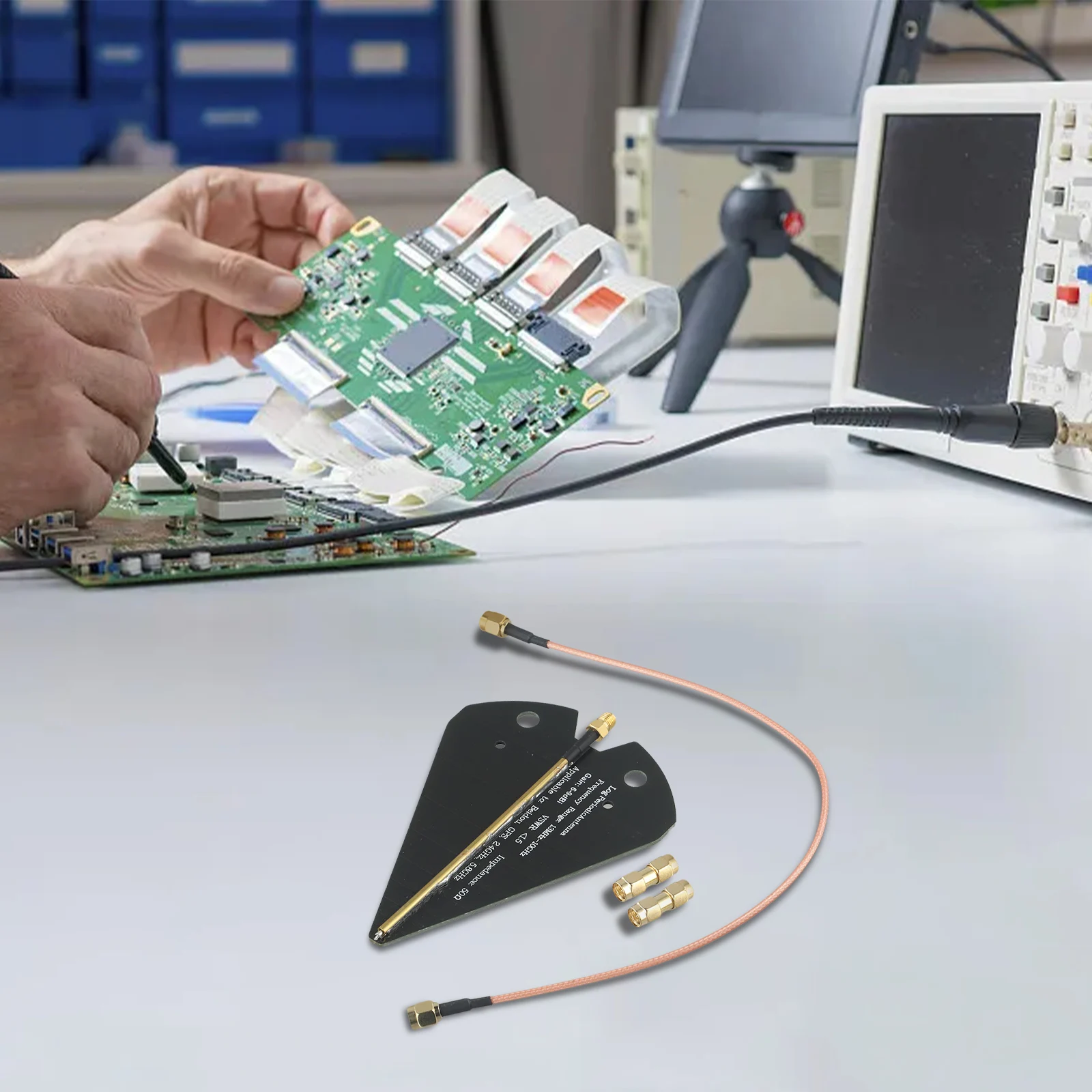 

Широкополосная антенна Направленная антенна Микроволновая печь Тестирование темных комнат 1300–10 ГГц Диапазон частоты 50 Ом Импеданс Усиление 6-9 дБи