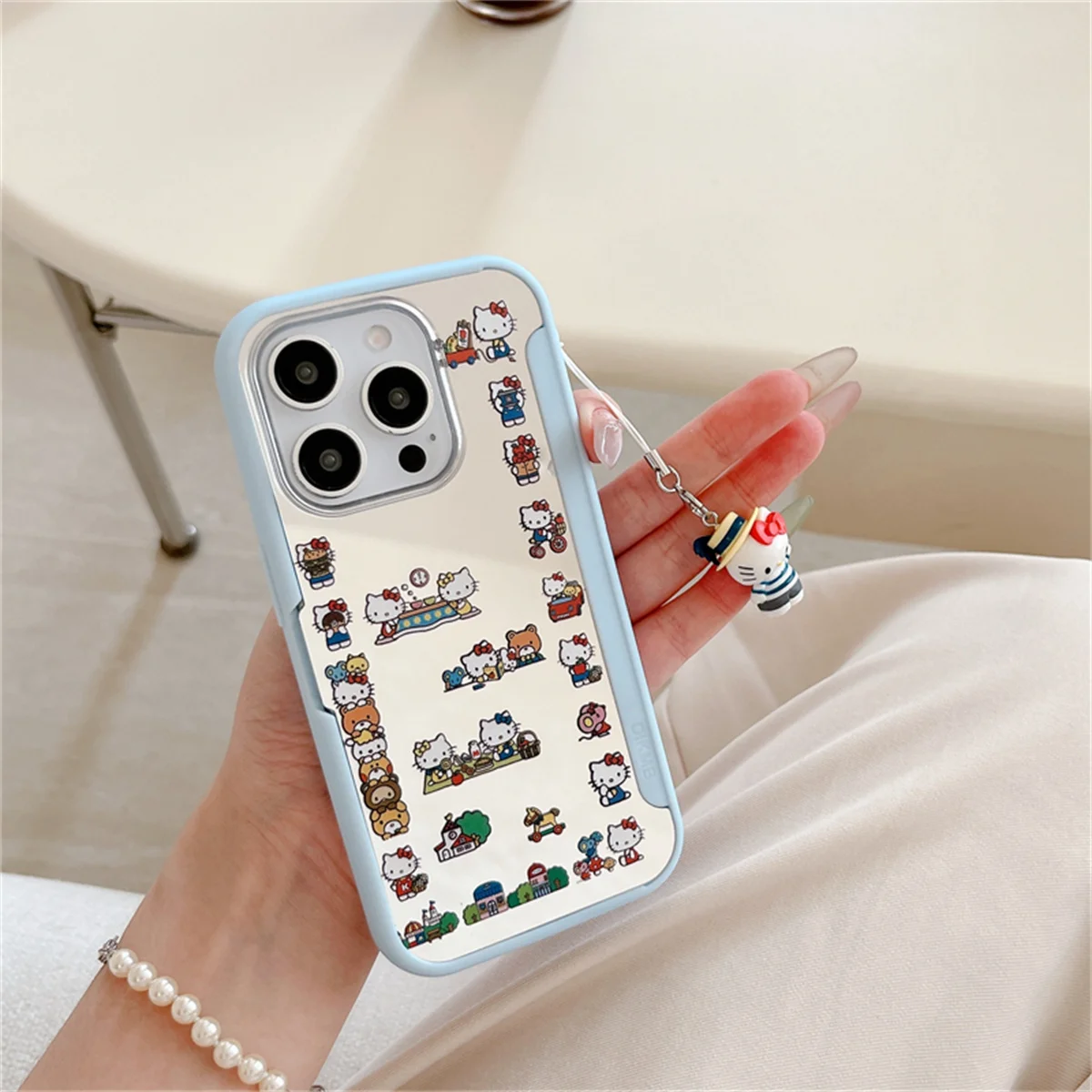 

Cartoon sanrio Full screen kuromi Hellokitty Laptop Flip phone case Phone Case for IPhone 13 14 15 16 Pro Max Soft shell