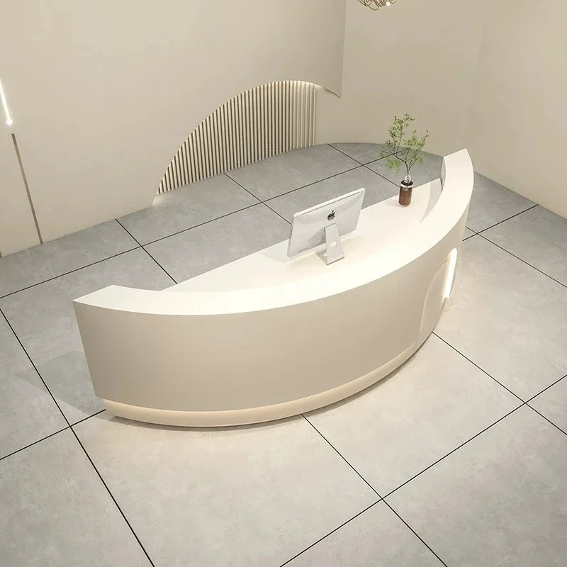 Aesthetic Reception Desk Business Reception Counter Wall Table Coffee Distillation Hallway Organizer v Masa Trendy Furniture