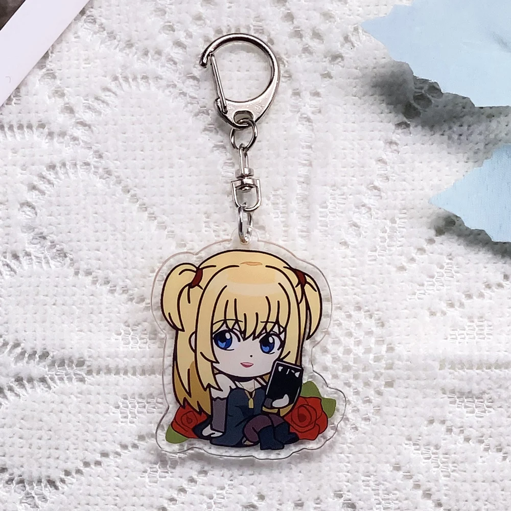 1/9PCS Anime Characters Death Note Acrylic Car Keychain Accessories Keyrings Friends Gifts Cartoon​ Bag Charms Backpack Pendant
