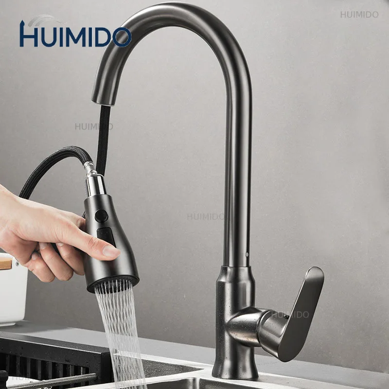 Removable Kitchen Faucets Rotatable Spring Brass Faucet Spout Brass Mixer Hot Cold Water Taps Chrome Shaped for Sink