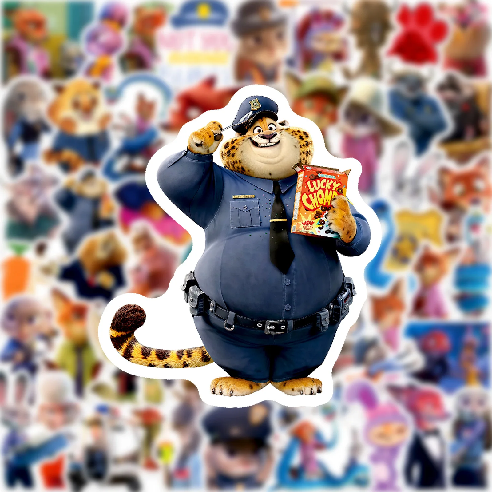 55PCS Cartoon Disney Animation Zootopia Sticker DIY Phone Laptop Luggage Skateboard Graffiti Decals Fun for Kid