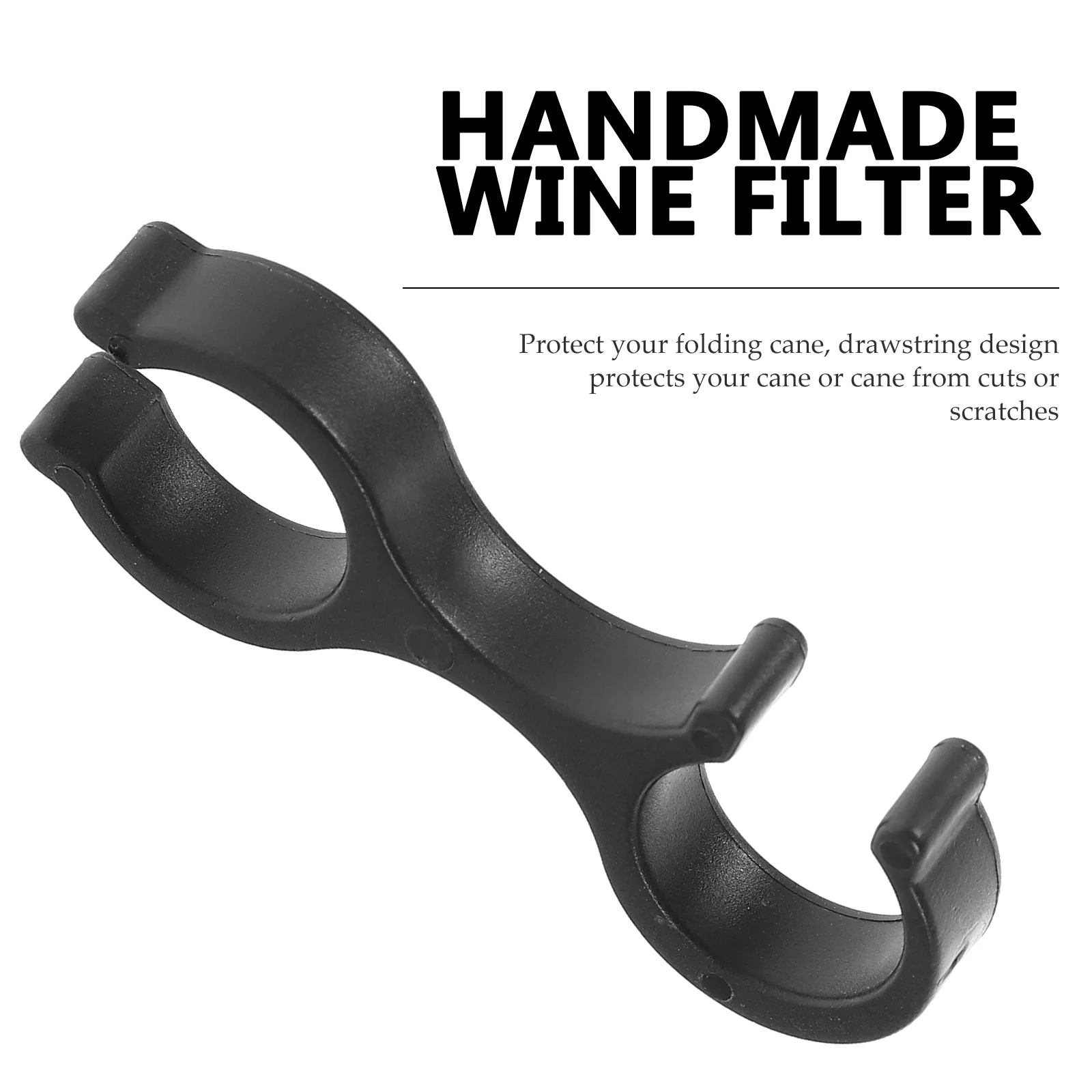 8 Pcs Bar Clamps Storage Clasps Walker Alpenstock Clips Walking Stick Black Rotatable