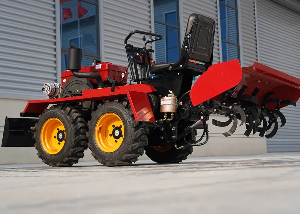 Agricultural Mini Crawler Cultivator Multifunction Mini Crawler Tractor Farm Rotary Tiller