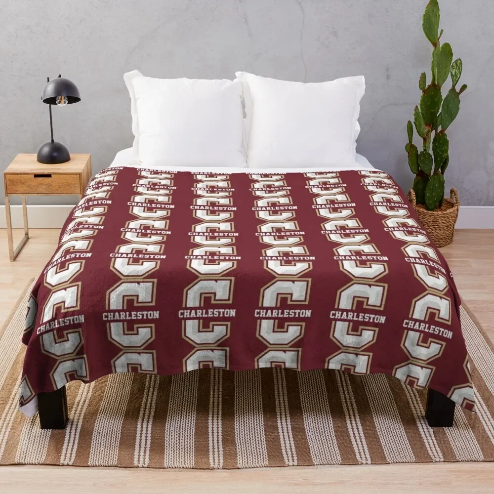 

College of Charleston Cougars Throw Blanket Vintage heavy to sleep Warm Loose Blankets