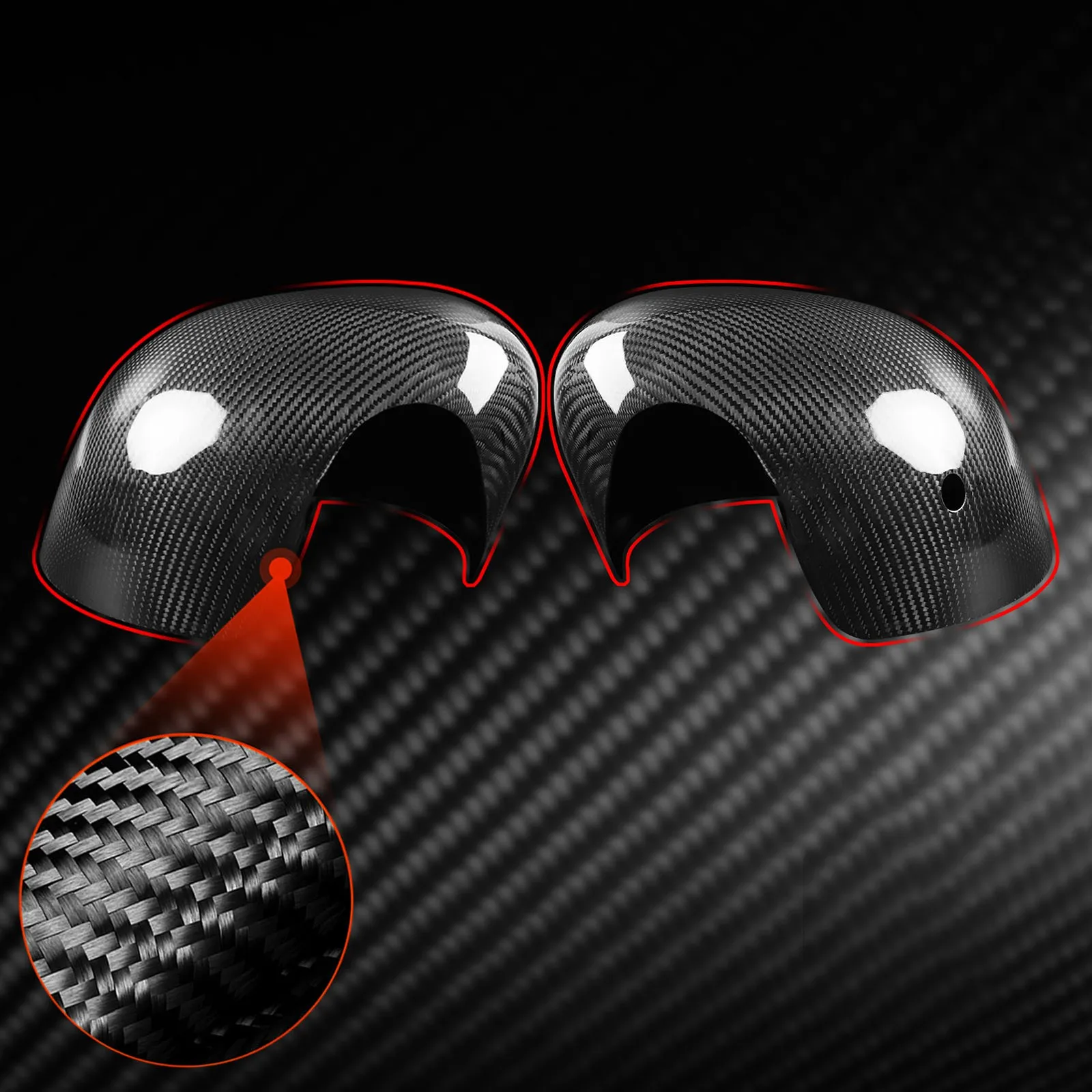 For BMW Mini Cooper S F54 F55 F56 F57 F60 2020 - 2023 With light hole Rear View Mirror Cap Cover view 4