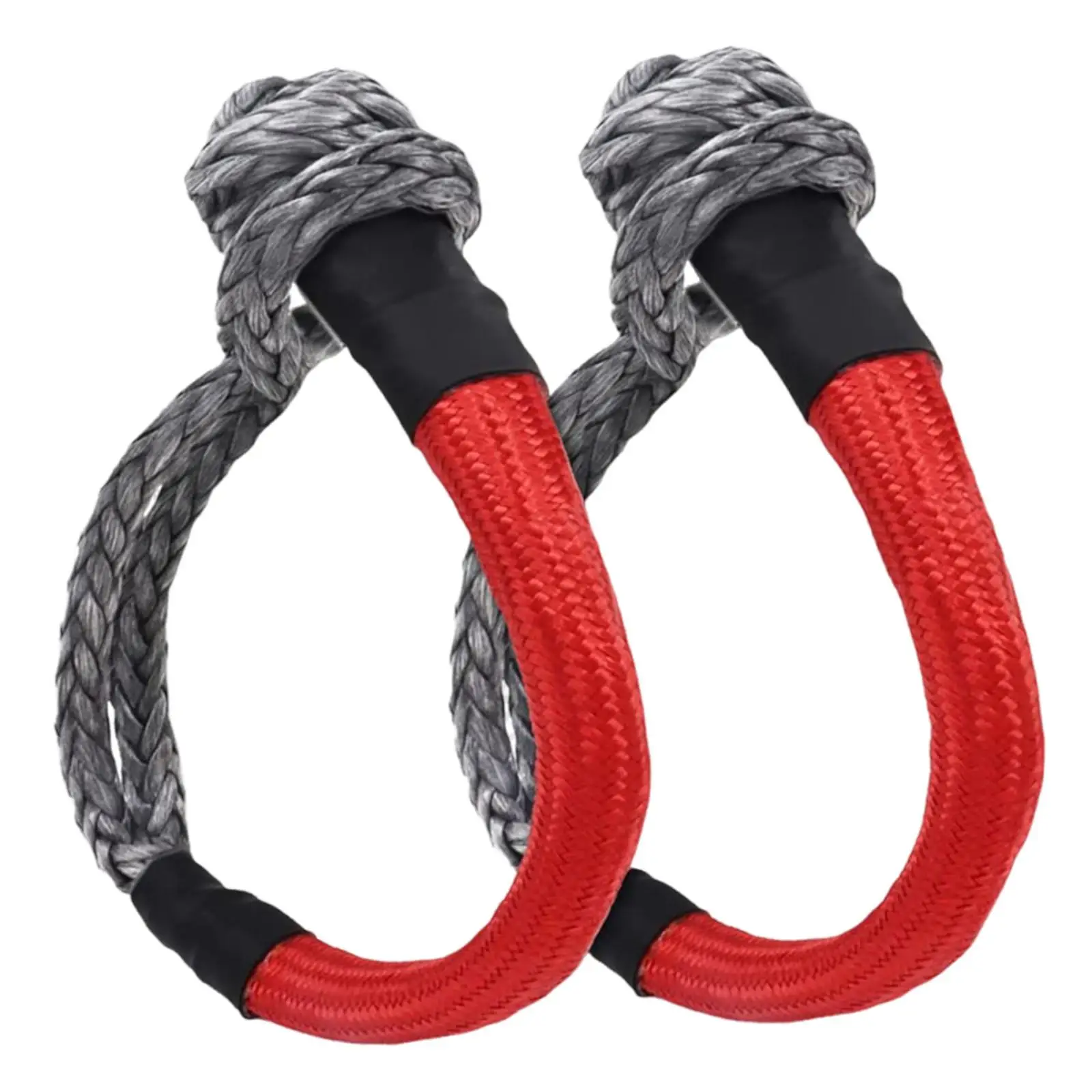 

2x Soft Shackle Winch Rope Recovery Strap Heavy Duty High Performance Replace Part Sturdy Portable Accessories for SUV
