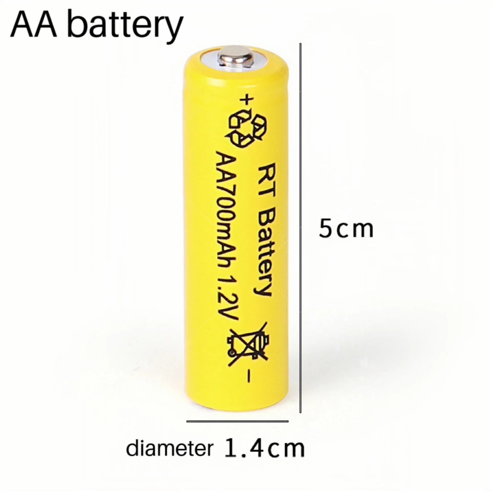 No.5 1.2V toy charging battery AA charging battery 700mAH, USB charging, toy specific battery