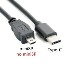 CABLE OTG tipo C a mini de 8 pines de 30cm para cámara NIKON Coolpix UC-E6 UC-E16 UC-E17 para teléfono, editar imagen y vídeo