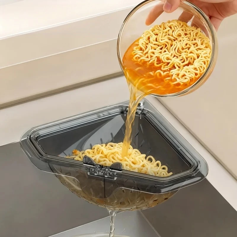 

Корзина-фильтр для кухонной раковины с магнитным креплением, треугольная, складная, с одной кнопкой для сбора пищевых отходов