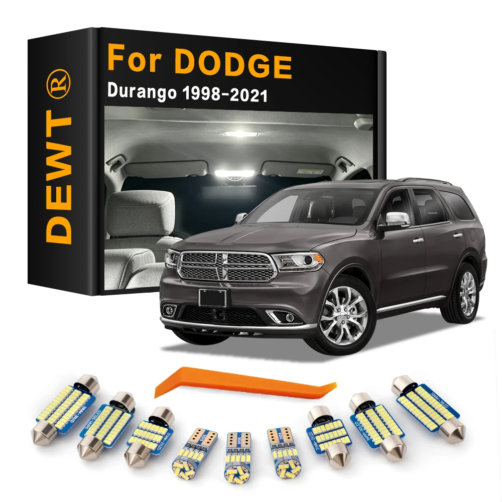 For Dodge Durango 1998 - 2021 2020 2019 2018 2017 2016 2015 2014 2013 Car LED Interior Dome Light Kit Sunvisor Trunk Bulb Canbus