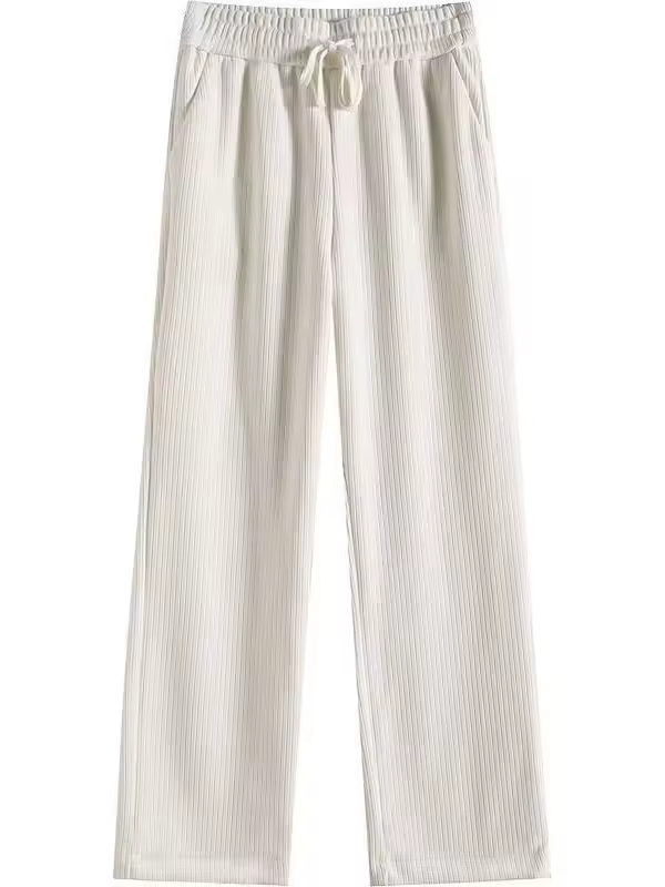 양털 와이드 레그 팬츠