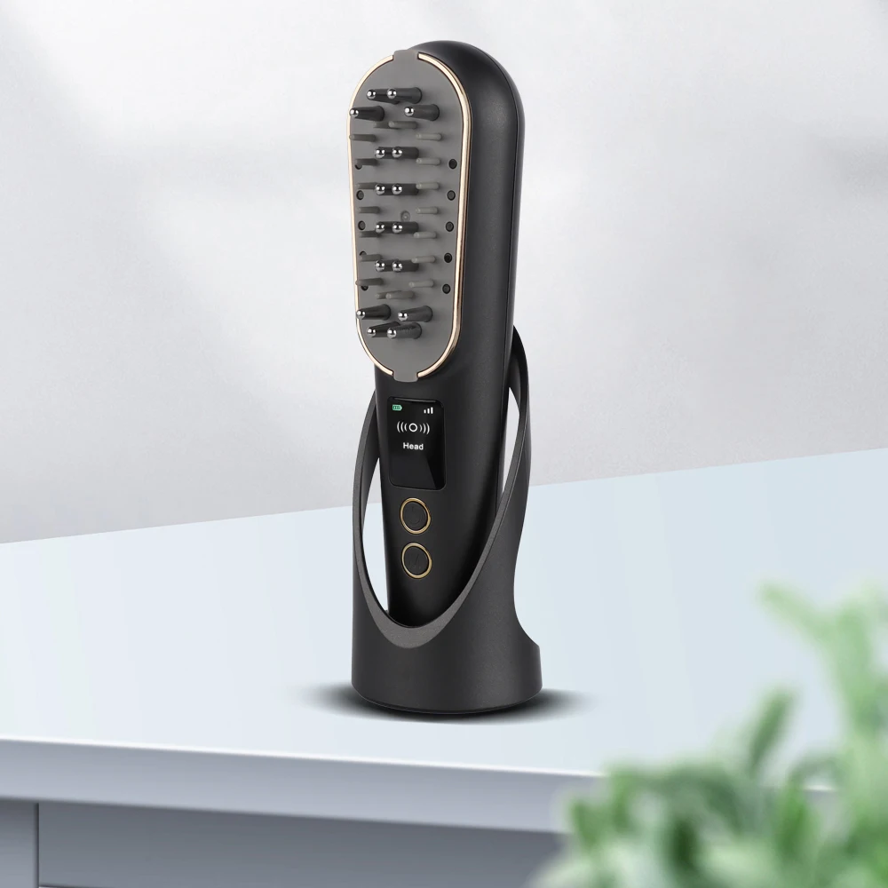 

Профессиональная OEM ODM расческа для волос, вибрационный массаж, распутывающее светодиодное устройство для восстановления волос