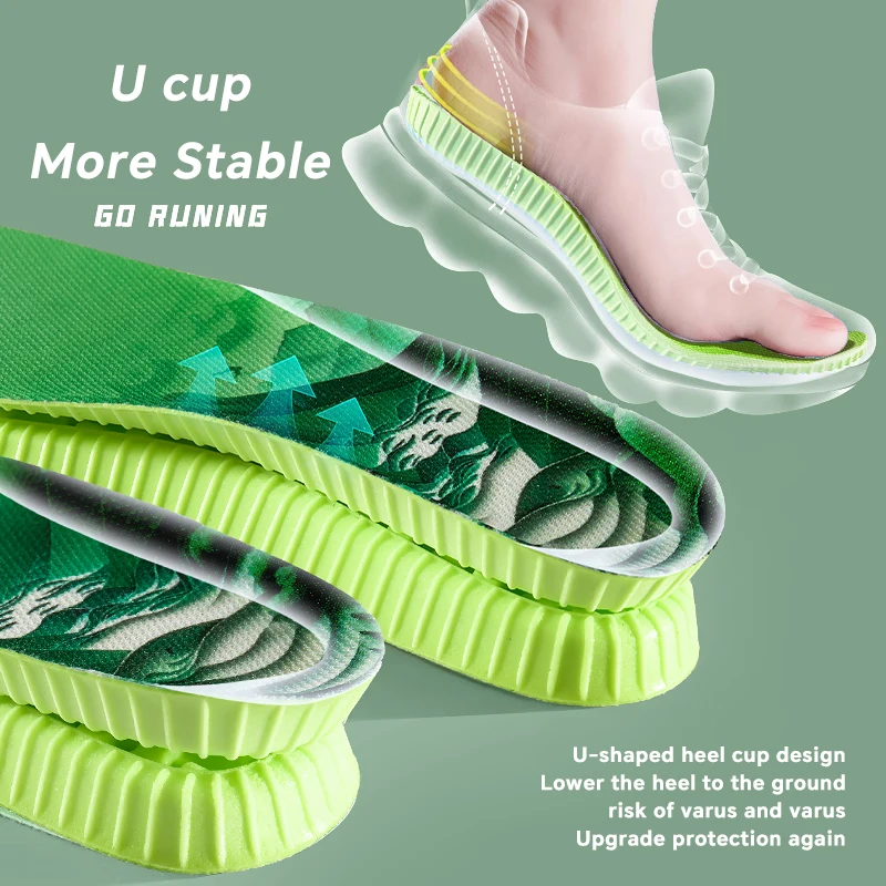 1 Paar bequeme Schuh-Steppers, Sport-Einlegesohlen, Sohleneinlagen, Memory-Schaum-Einlegesohlen für Damen/Herren, mit Massage-Einlegesohlen zur Unterstützung des Fußgewölbes