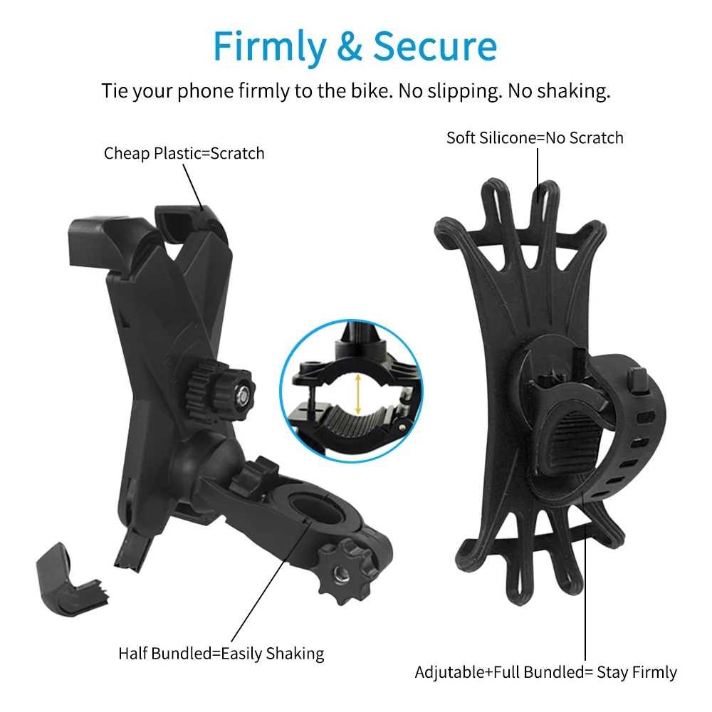 Motorcycle Mobile Phone Holder Bicycle Handlebar Stand Mount Bracket Motorcycle Mount Phone Holder For Mobile Phone GPS Device