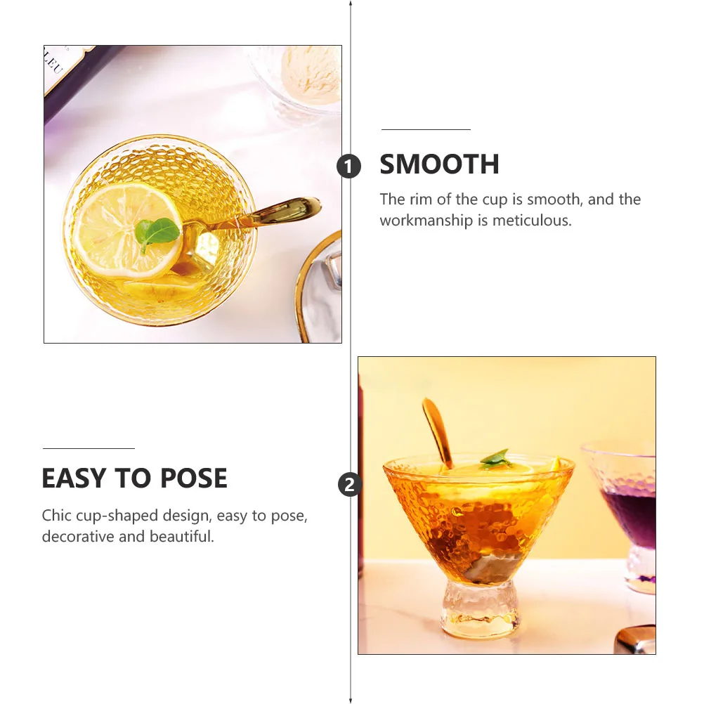 Taza de helado, vaso de cristal creativo para zumo de fruta, batido multifunción, vasos para el hogar, Bar, restaurante, postre, 1 Uds.