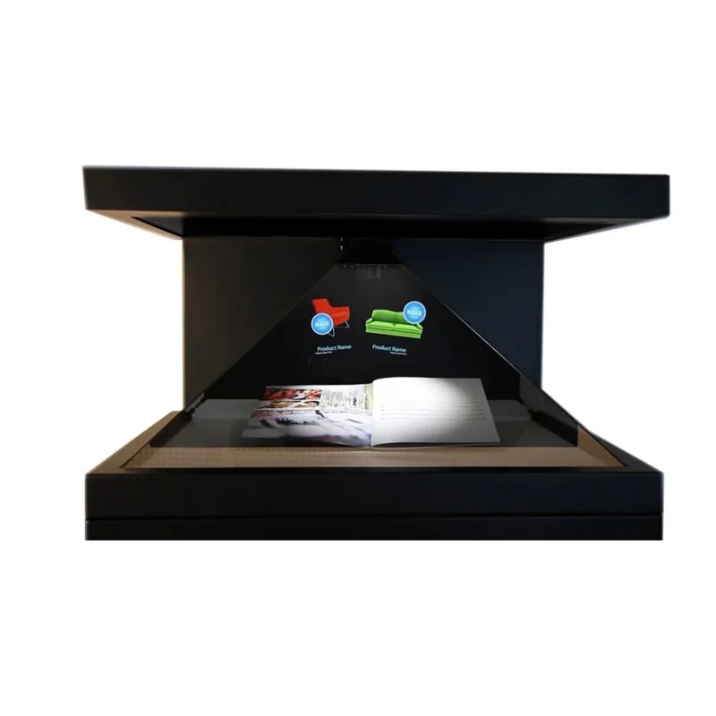 270 Degree 22-32 Inch Holographic Box Pyramid Hologram Display Showcase Attractive 3D Holographic Projection Pyramid