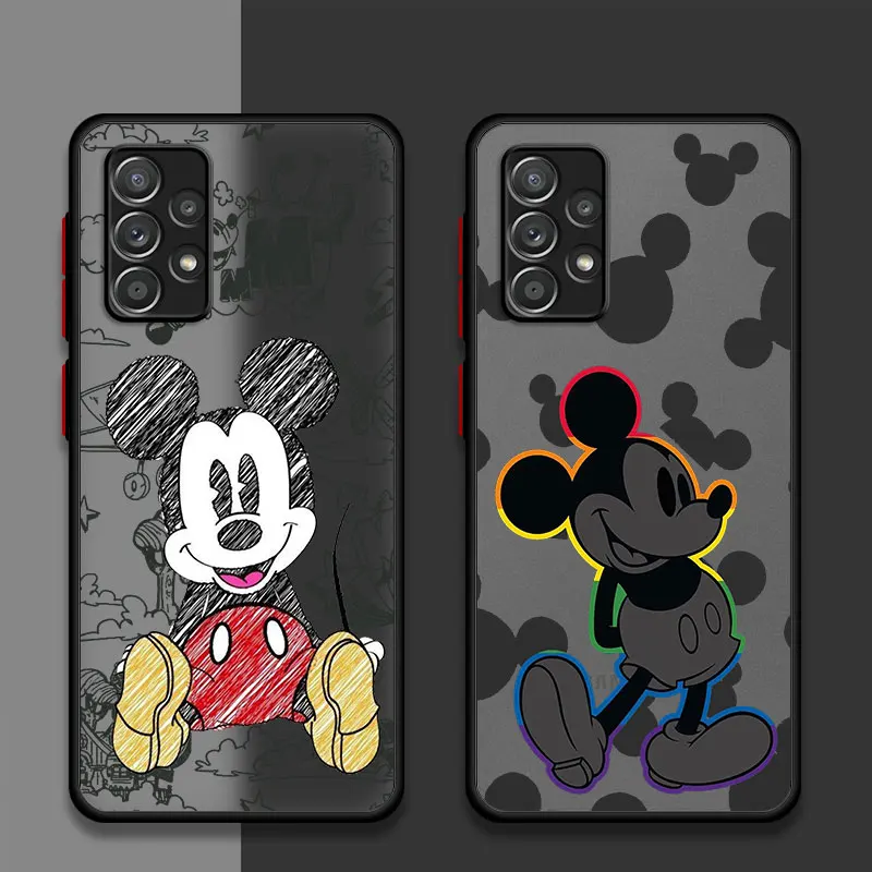 Mouse Minnie Case For Samsung Galaxy A54 A14 A52 A53 A34 A13 A51 A23 A71 A32 A21s A32 A13 A22 Matte Hard Phone Coque