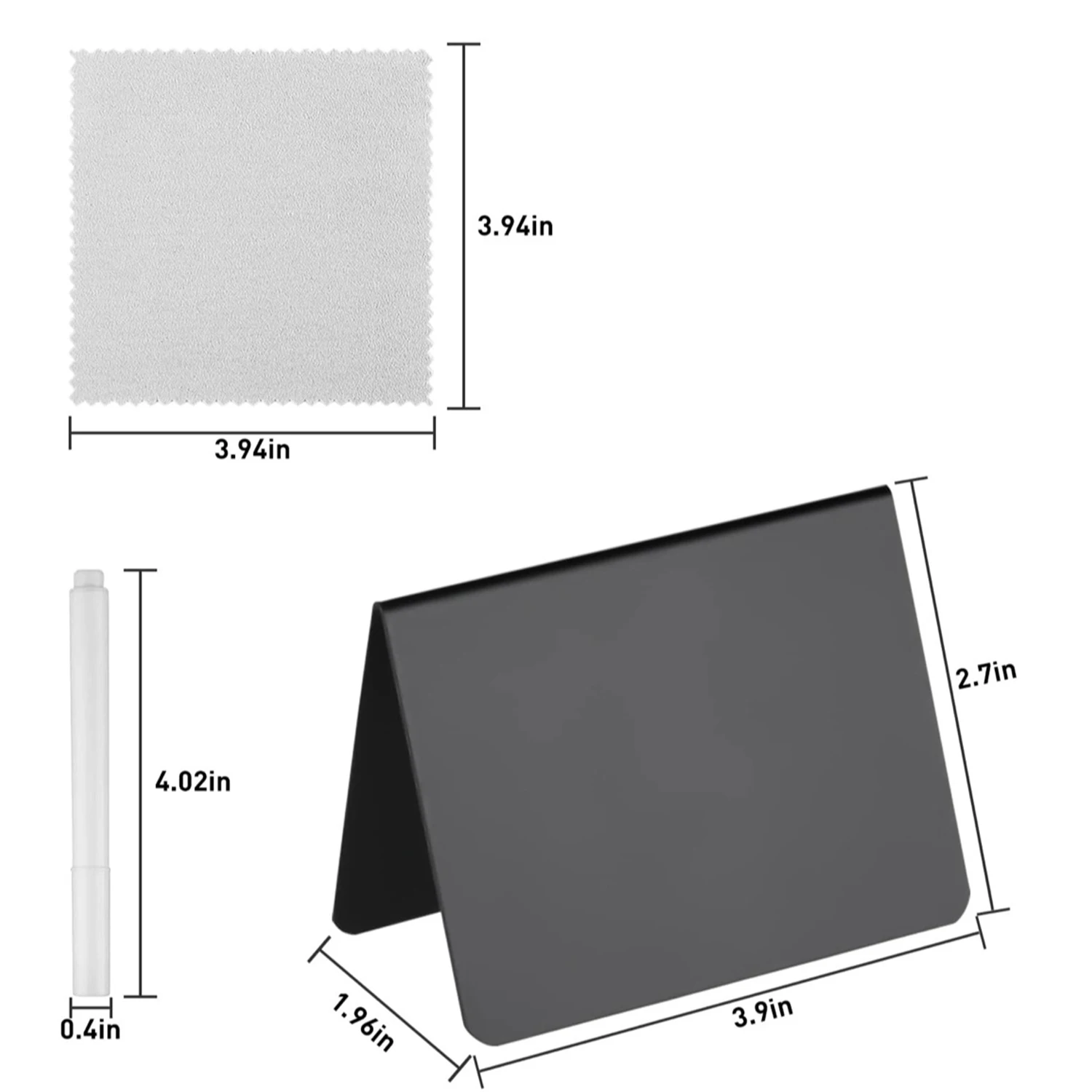 5Pcs Recyclable Mini PVC Chalkboard Signs for Wedding Food Party Buffet Table Sign Chalkboard Menu Label Memo Message Board