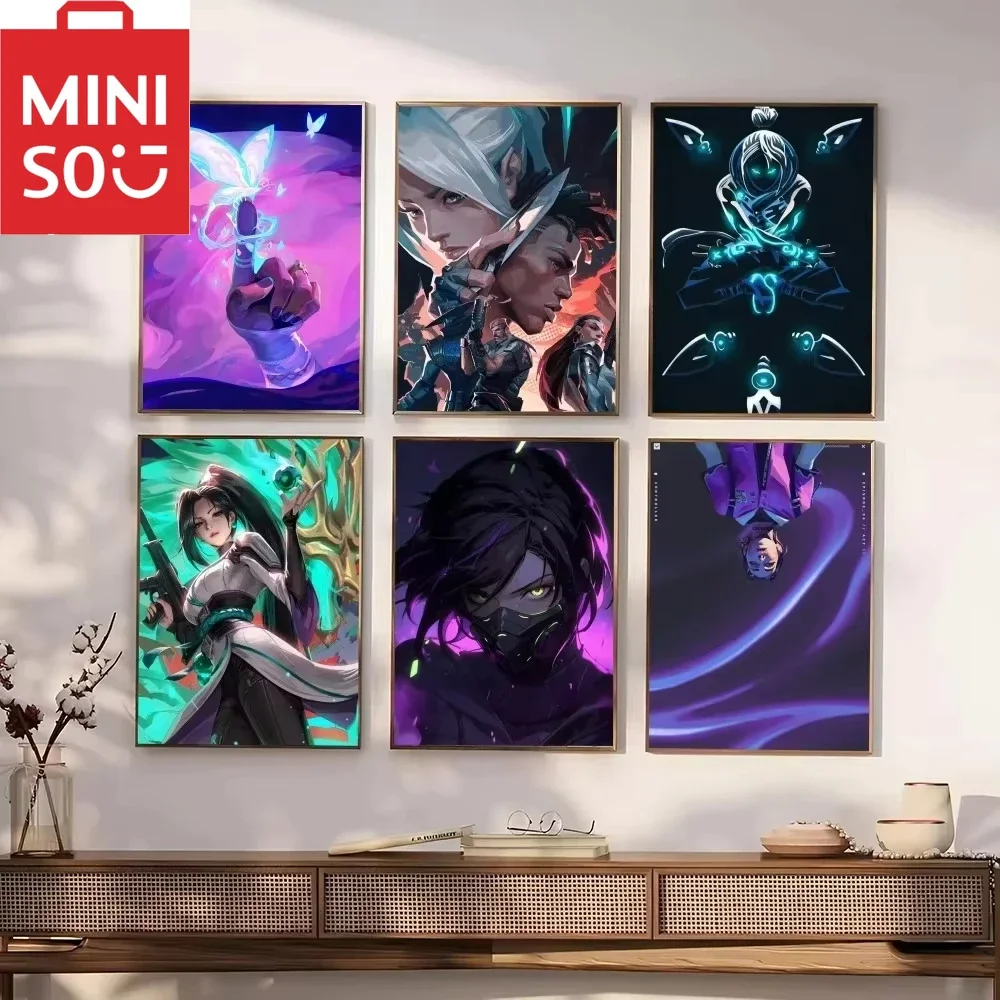 

MINISO 5DDIY игра с алмазным рисунком V-VALORANT аниме тема полный круг/квадратные бусины художественная мозаика украшение дома стены подарок ручной работы