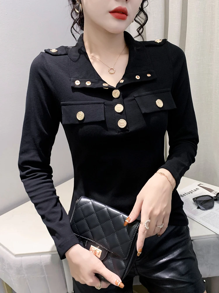 Fashion Lapel Button Loose All-match Blouse Women\'s Clothing 2023 Autumn New Oversized Casual Pullovers Office Lady Shirt