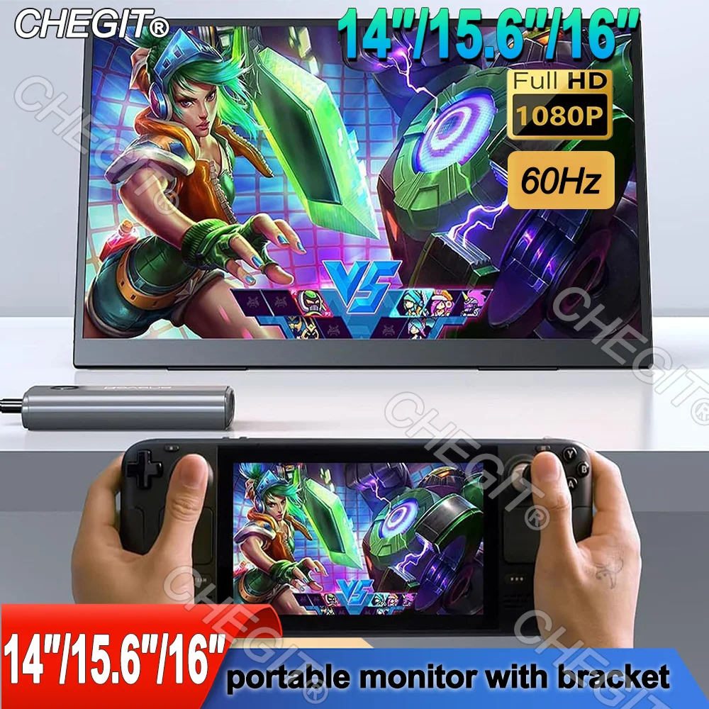 

14.1/15.6/16.0 Inch IPS Screen Portable Monitor Gaming Computer Expand Display For XBox PS4/ 5 Switch Loptop PC Cell Phone