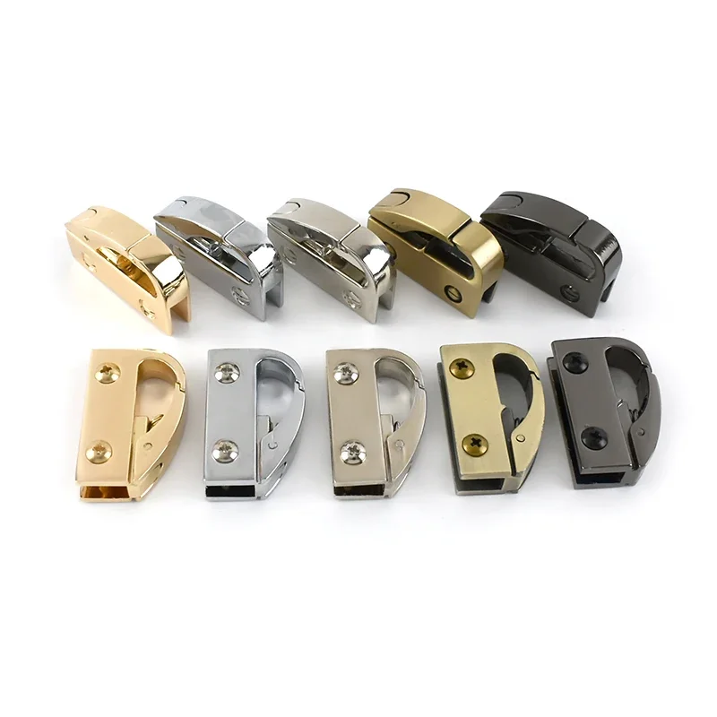 2/4/10Pcs Bag Side Clip Buckles with Screw Metal Spring Clasps Handbag Strap Chain Decoration Hanger Hook Hardware Accessories