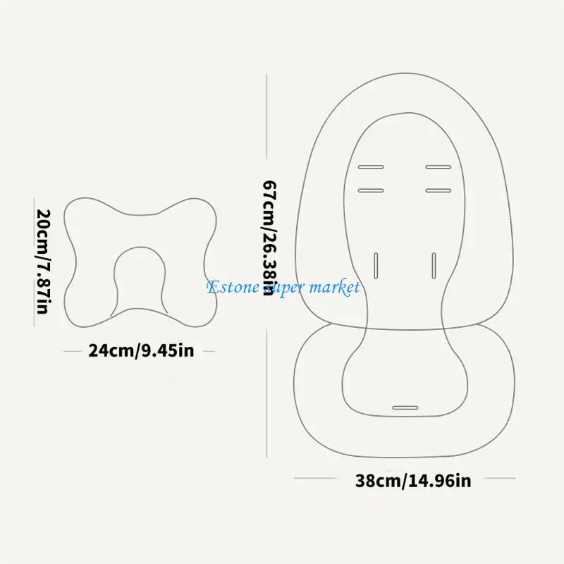090B Cómodos cochecitos bebé, cesta transporte, cojín asiento seguridad, forro suave para cómodas salidas