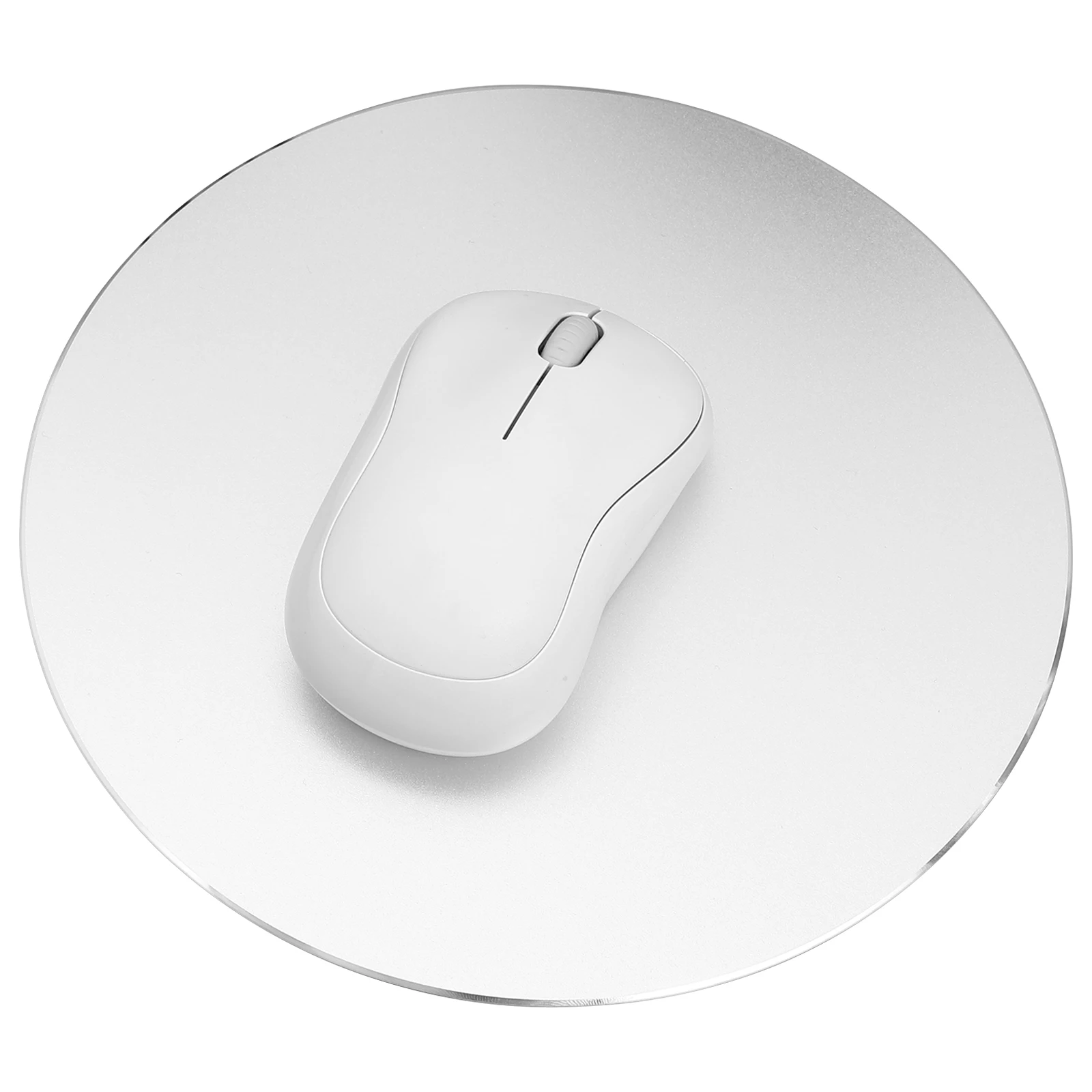 

20Cm Round Aluminum Mouse Pad Smooth Metal Surface Anti-Slip For Desktop Laptop Gaming Computer Mice Mat Desk Accessory