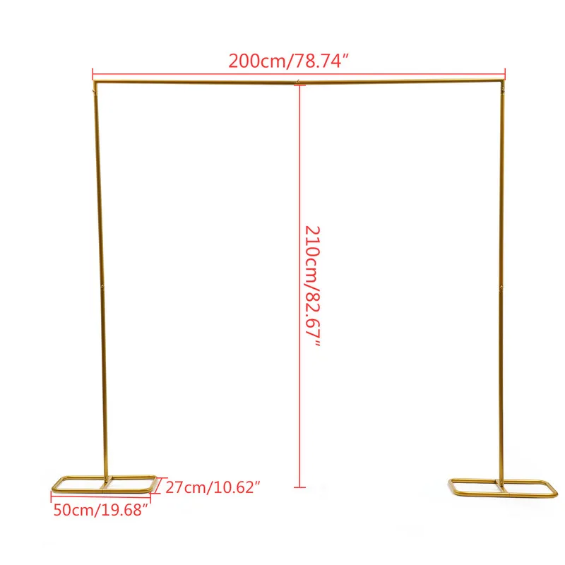 Metal Arch Door Square Flower Rack Balloon Bracket With Bases Background Wedding Party Decorative Frame