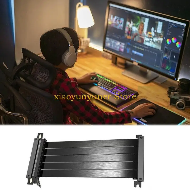 

P9JB Высокопроизводительный удлинительный кабель для видеокарты PCIe4.0 x16 длиной 20 см для сборок RTX4090, RX8900 и ITXes