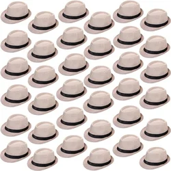 10/16 Pack 1920s Fedora Hats for Men Short Brim Sun Panama Hats Classic Pork Pie Hats Summer Hat for Women Party Wedding Costume