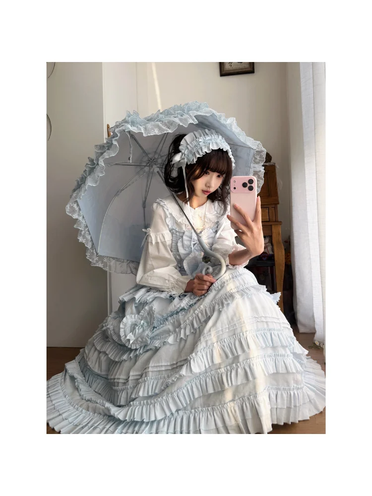 

Новое платье в стиле Лолита для девочек, оригинальный дизайн, серия Cla, японское милое платье для чаепития, платье JSK на бретелях, зимнее