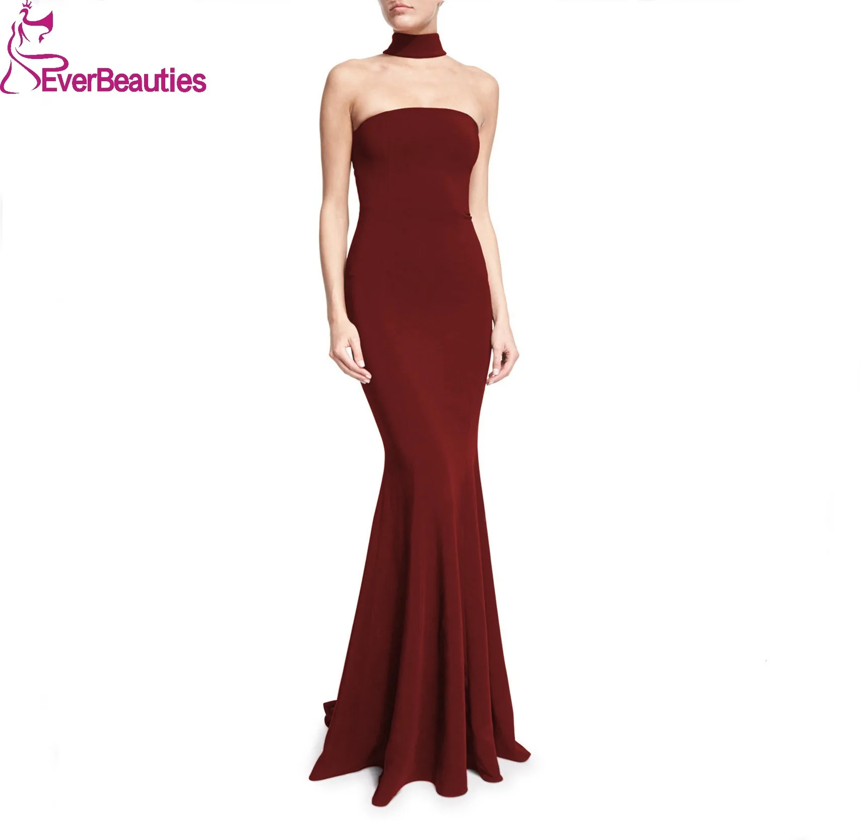 

Mermaid Satin Prom Dresses Long Halter Neck Formal Dresses Vestidos Para Eventos Especiales Evening Party Gowns Vestidos De Gala