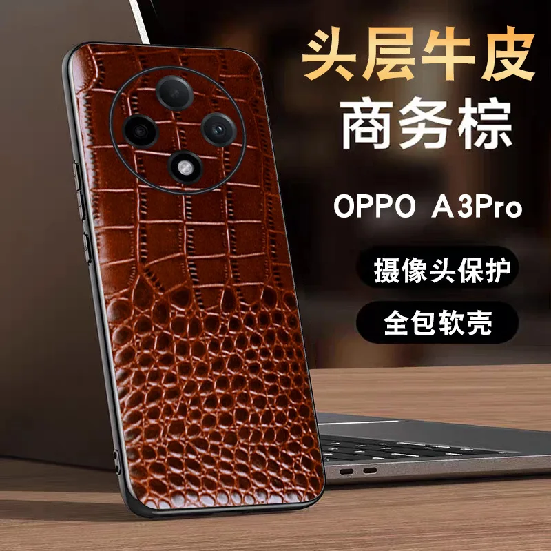 

Wobiloo Luxury Genuine Cow Stick Leather Magnetic Cover Mobile Phone Book Case For Oppo A3 Pro Ultimate Cases Funda