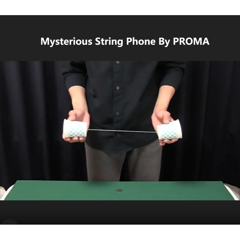 Mysterious String Phone By PROMA Unique Magic Tricks Close Up Magic Props Gimmick Illusions Coin Penetration Magia Magician Fun