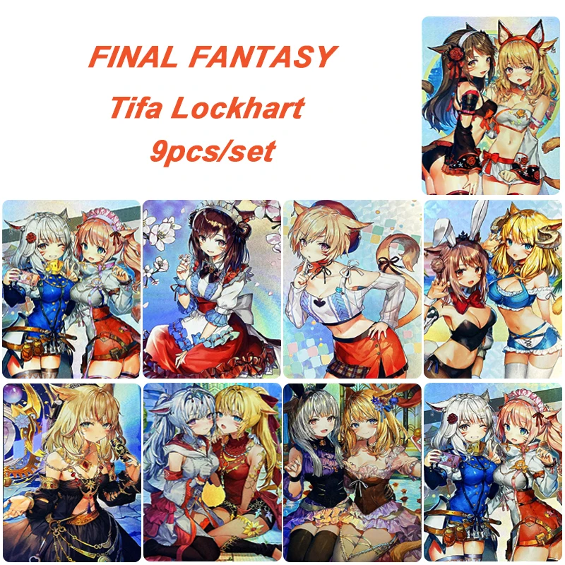 

ACG 9pcs/set Tifa Lockhart Bronzing Flash card FINAL FANTASY Anime collection card Board game card Cartoon toys Christmas gift