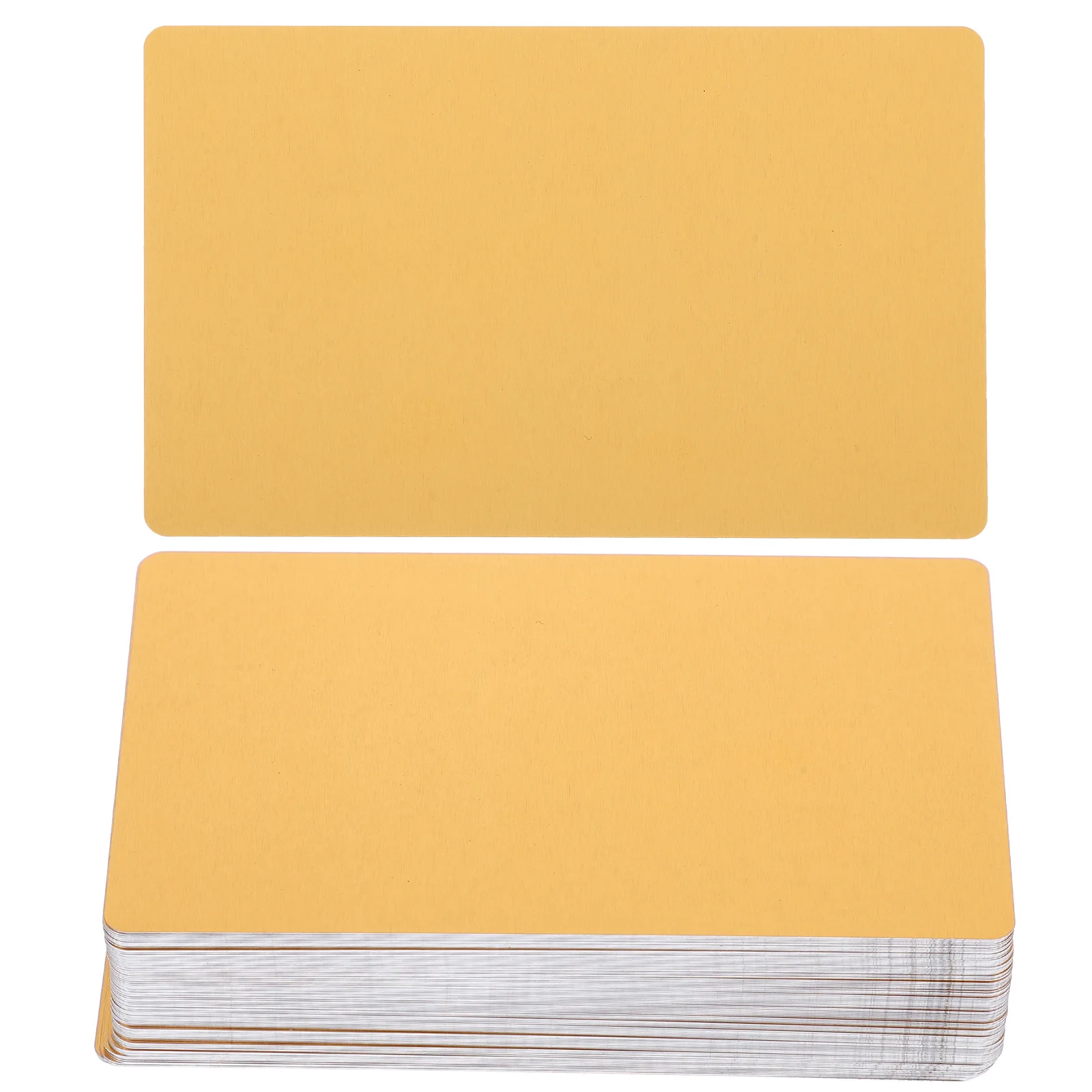 100Pcs Engraved Metal Business Cards Blank Aluminum Sheets DIY Sublimation Name Cards Metal Business Card Blanks