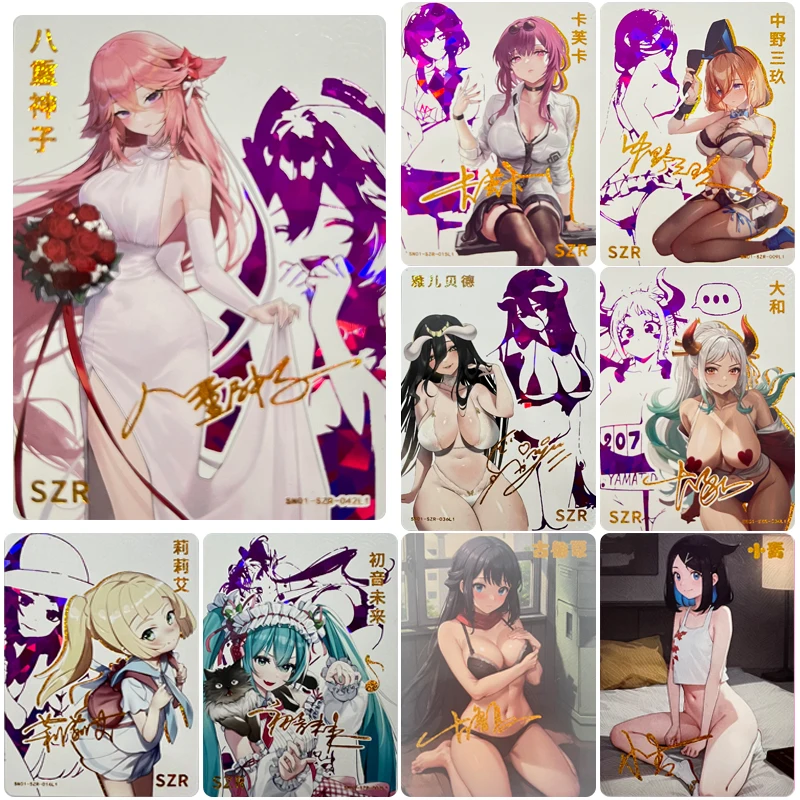 

DIY 1PCS/SET Goddess card Anime characters Yae Miko BoaHancock Hatsune Miku Collection card Game card Cartoon toy Christmas gift