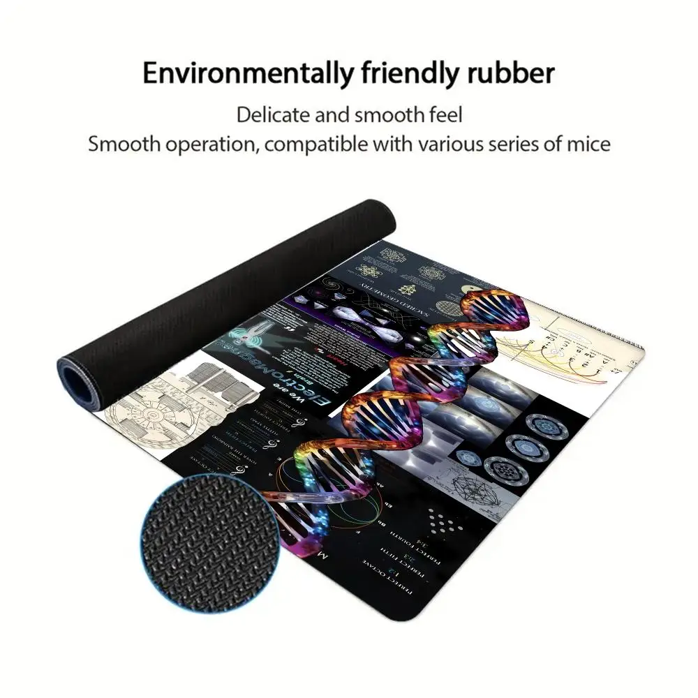 Негабаритный персонализированный коврик для игровой компьютерной клавиатуры для офисного использования с ковриком для мыши с запираемым краем