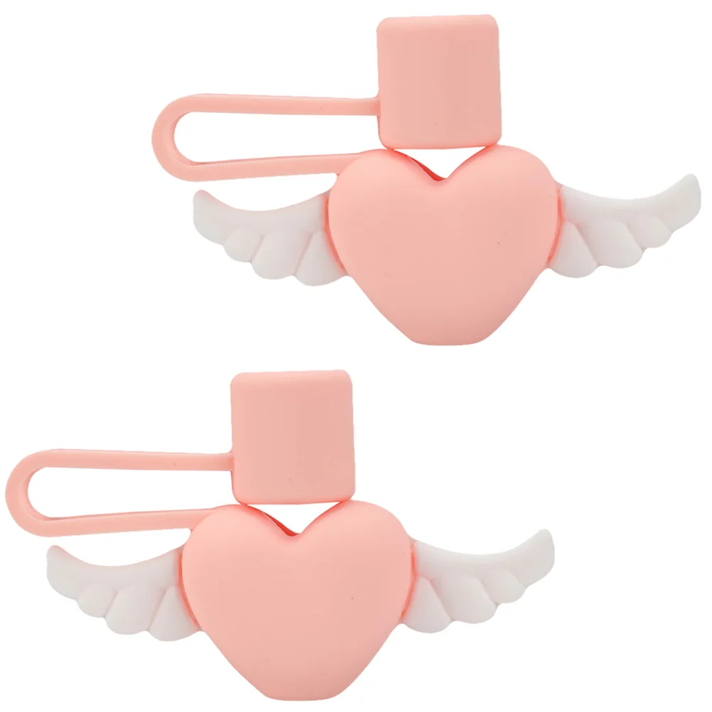 

2 Pcs Dust proof Plugs Silicone Reusable Protector Caps Straw Dust Caps Anti dust Airtight Straw Cover Kitchen Bar Accessories