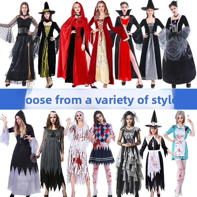 أزياء الهالوين الساحرة اللص Princ Dr النسائية Ele Gothic Sle قطعة واحدة ملابس الخريف Faion للسيدات
