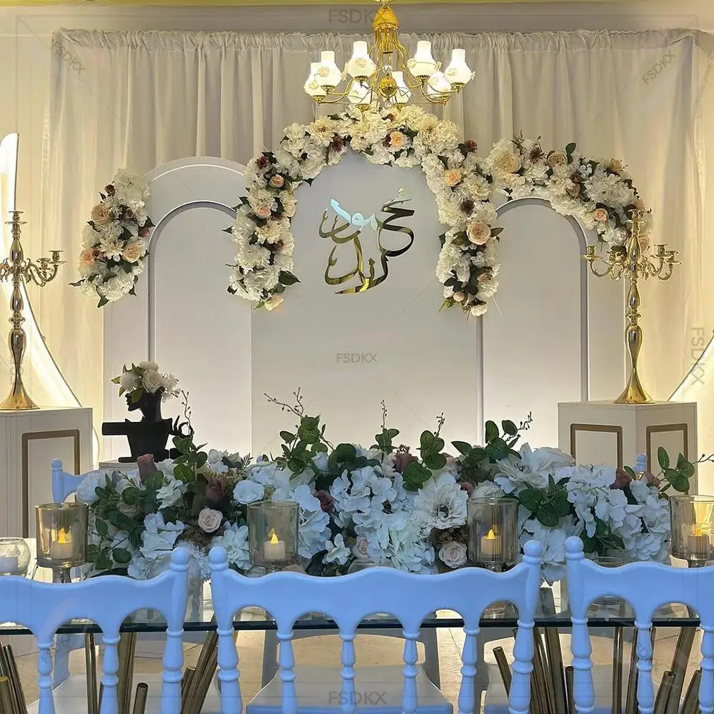 

FSDKX Custom Wedding Pvc Column Arch Backdrop Stand White PVC Arch Backdrop Stand Wedding Arc Arch Backdrop